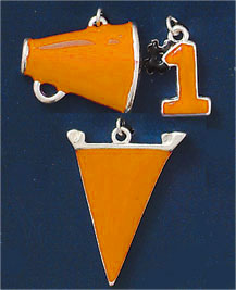 M1087 - Orange Team Spirit - Scrapbook Charm Set