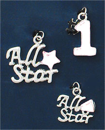 M1098 - White All Star - Scrapbook Charm Set