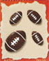 S1007 - Football - Flat Backed Resin Scrapbook Embellishment Set