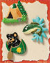 S1058 - Camping - Flat Backed Resin Scrapbook Embellishment Set