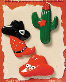 S1072 - Cactus - Flat Backed Resin Scrapbook Embellishment Set