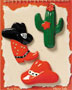 S1072 - Cactus - Flat Backed Resin Scrapbook Embellishment Set