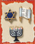 S1075 - Torah - Jewish - Flat Backed Resin Scrapbook Embellishment Set