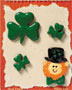 S1077 - Shamrock - Irish - St. Patrick's Day - Flat Backed Resin Scrapbook Embellishment Set
