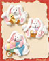 S1079 - Adorable Easter Bunnies - Flat Backed Resin Scrapbook Embellishment Set