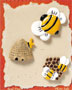 S1087 - Bees - Flat Backed Resin Scrapbook Embellishment Set