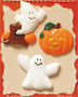 S1105 - Ghost Pumpkin - Flat Backed Resin Scrapbook Embellishment Set