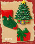 S1123 - Christmas Tree - Flat Backed Resin Scrapbook Embellishment Set