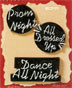 S1138 - Prom Night Words - Flat Backed Resin Scrapbook Embellishment Set