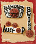 S1140 - Slam Dunk Words - Flat Backed Resin Scrapbook Embellishment Set