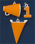 M1087 - Orange Team Spirit - Scrapbook Charm Set