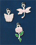 M1070 - Pink Butterfly - Scrapbook Charm Set