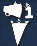 M1090 - White Team Spirit - Scrapbook Charm Set