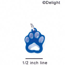 A1036 tlf - Small Paw - Blue - Acrylic Charm