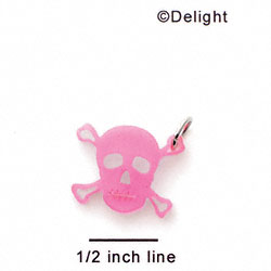 A1112 tlf - Small Pink Skull - Acrylic Charm