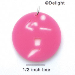 A1125 tlf - Large Pink Volleyball Player - Acrylic Pendant