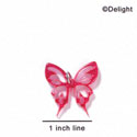 A1008 tlf - Medium Cut Out Butterfly - Magenta - Acrylic Pendant