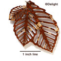 A1009 tlf - Extra Large Triple Leaf - Pearly Brown - Acrylic Pendant