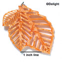 A1010 tlf - Extra Large Triple Leaf - Pearly Orange - Acrylic Pendant