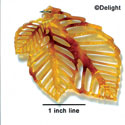 A1011 tlf - Extra Large Triple Leaf - Orange Opalescent Tortoise - Acrylic Pendant