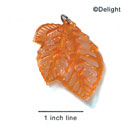 A1014 tlf - Large Triple Leaf - Pearly Orange - Acrylic Pendant