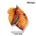 A1015 tlf - Large Triple Leaf - Orange Opalescent Tortoise - Acrylic Pendant
