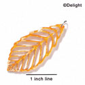 A1022 tlf - Extra Large Leaf - Pearly Orange - Acrylic Pendant