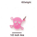 A1112 tlf - Small Pink Skull - Acrylic Charm