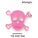 A1117 tlf - Large Pink Skull - Acrylic Pendant