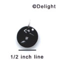 A1121 tlf - Small Black Volleyball Player - Acrylic Charm