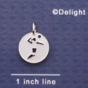 A1123 tlf - Small Pearl Volleyball Player - Acrylic Charm