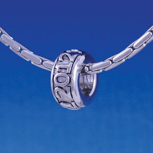 B1235 tlf - Antiqued Band Bead 
