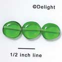B1017 - 4.5 x 12 mm Resin Oval Beads - Green (12 per package)