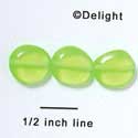 B1018 - 4.5 x 12 mm Resin Oval Beads - Lime Green (12 per package)