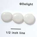 B1022 - 4.5 x 12 mm Resin Oval Beads - White (12 per package)