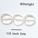 B1023 - 4.5 x 12 mm Resin Oval Beads - Clear Crystal (12 per package)