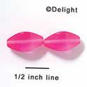 B1028 - 19 x 12 mm Resin Oblong Beads - Hot Pink (12 per package)