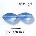 B1033 - 19 x 12 mm Resin Oblong Beads - Blue (12 per package)
