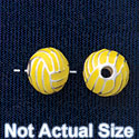 B1437 tlf - 8mm Water Polo Ball - Silver Plated Bead