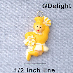 7014 - Cheerleader - Yellow  - Resin Charm