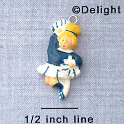 7016 - Cheerleader - Blue  - Resin Charm