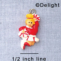 7017 - Cheerleader - Red  - Resin Charm