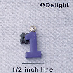 7029 - #1 - Purple  - Resin Charm