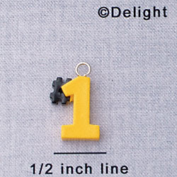 7030 - #1 - Yellow  - Resin Charm