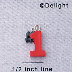 7033 - #1 - Red  - Resin Charm