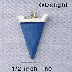 7040 - Pennant - Blue  - Resin Charm