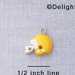 7054 - Football Helmet - Yellow  - Resin Charm