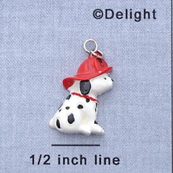 7088 - Dog - Dalmatian Hat On  - Resin Charm