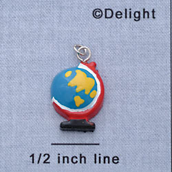 7098 - Globe - Resin Charm