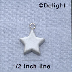 7107 - Star - Silver  - Resin Charm